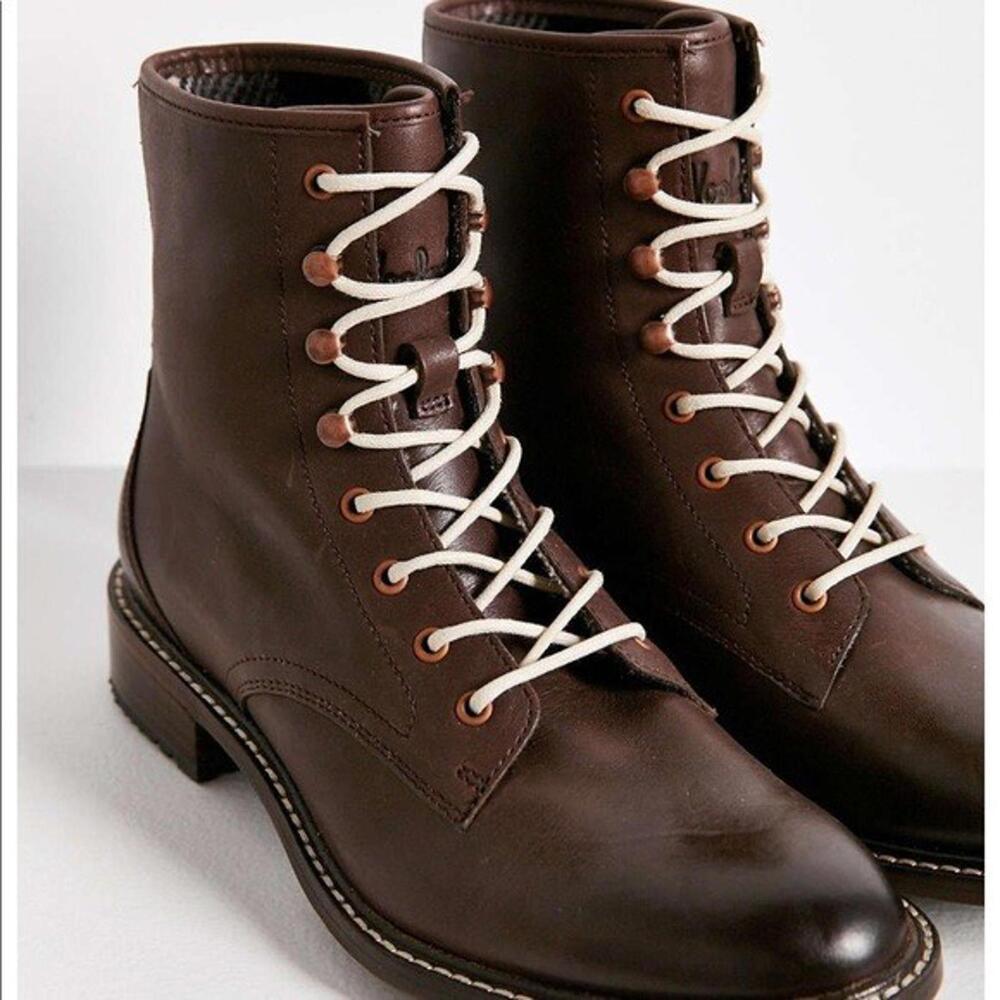 Woolrich Womens Deadeye Brown Leather Lace Boot Flannel Lined Size 8 - Picture 1 of 8